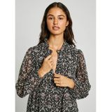Pepe Jeans - PL953607 - Jurk - Zwart - Casual - Polyester - Lange Mouwen