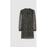 Pepe Jeans - PL953607 - Jurk - Zwart - Casual - Polyester - Lange Mouwen