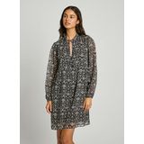 Pepe Jeans - PL953607 - Jurk - Zwart - Casual - Polyester - Lange Mouwen