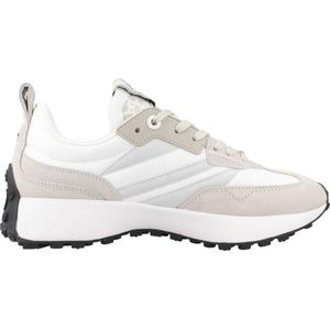 Sneakers - Lucky Top - Suède - Leer - Profielzolen - Ronde Neus