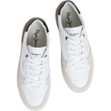 Pepe Jeans - PMS00019 Camden - Sneakers - Wit - Leren en Suède