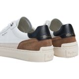 Pepe Jeans - PMS00019 Camden - Sneakers - Wit - Leren en Suède