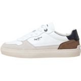 Pepe Jeans - PMS00019 Camden - Sneakers - Wit - Leren en Suède