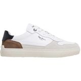 Pepe Jeans - PMS00019 Camden Sneakers - Wit - Leren - Casual - Plat