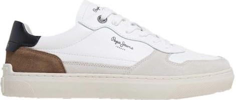 Pepe Jeans - PMS00019 Camden Sneakers - Wit - Leren - Casual - Plat