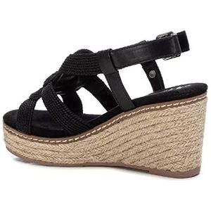 XTI 141441, sandalen met sleehak voor dames, Zwart 141441, 38 EU