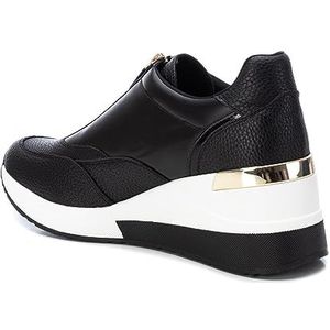 XTI - Dames sneakers met trekkoord, kleur: bruin, maat: 37, Zwart, 38 EU