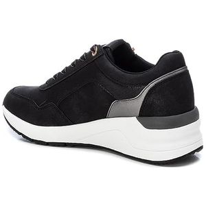 XTI - Damessneakers met ritssluiting, kleur: grijs, maat: 37, Zwart, 38 EU