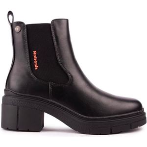 REFRESH - Dameslaarzen met ritssluiting, kleur: zwart, maat: 36, Zwart, 41 EU