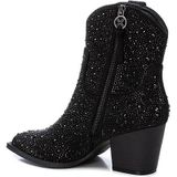 Xtivoor vrouwen. 14172301-NEGRO Enkellaarsjes 141723 zwart -hielhoogte: 7cm (37), 5 tot 8 cm, Ritssluiting, Casual, Imitatieleer