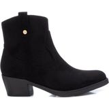 Xti - 14203902 - Enkellaarsjes - Zwart - Hakhoogte 5 cm - Ritssluiting - Casual