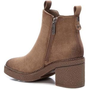 REFRESH - Enkellaarsjes met ritssluiting voor dames, kleur: bruin, maat: 37, Taupe, 36 EU