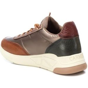 CARMELA - Sportief dames 161058. Stijl, comfort - leer en textiel, Taupe, 38 EU