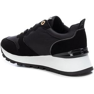 XTI - Dames sneakers met trekkoord, kleur: zwart, maat: 37, Zwart, 36 EU