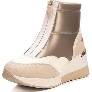 XTI - Damessneakers met ritssluiting, kleur: bruin, maat: 37, Beige, 36 EU