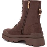 Xti - 14202502-TAUPE - Enkellaarsjes - Bruin - Ritssluiting - Casual