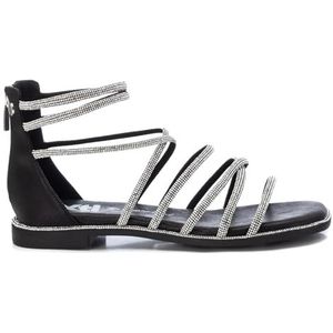 XTI 142830, platte sandalen voor dames, Zwart, 37 EU