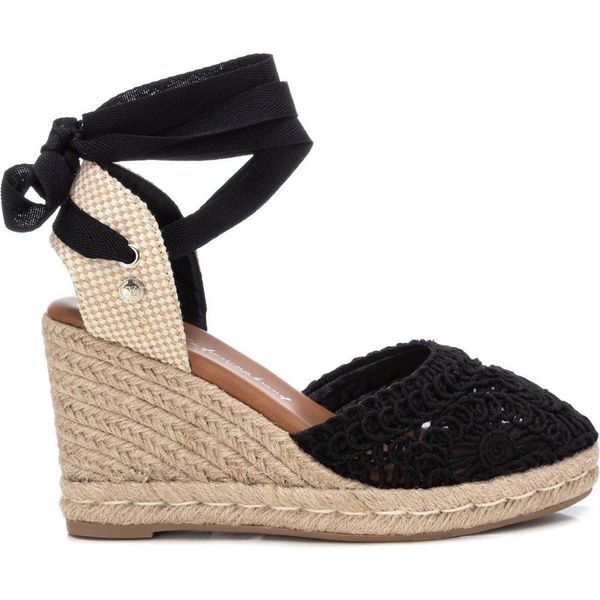 Zwarte sleehakken van haren Espadrilles kopen Beste merken lage prijs beslist