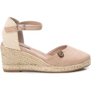 Refreshvoor vrouwen. 17188202-BEIGE Leren sandalen 171882 beige (37), 5 tot 8 cm, Gesp, Casual