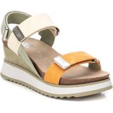 XTI - Damessandalen - Groen - Huidachtig Materiaal - Klittenbandsluiting