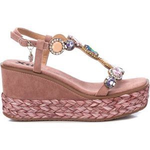 XTI 142676 damessandalen met wighak, nude, 37 EU, Naakt, 37 EU