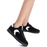 Xti - 14339702-NEGRO - Trainers - Zwart - Leer - Plat - Veters