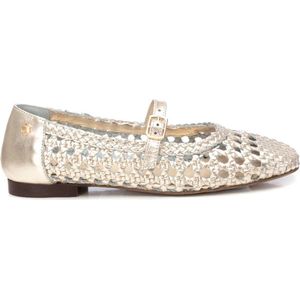 CARMELA - 162097 - Instappers - Goud - Materiaal: Trenzado