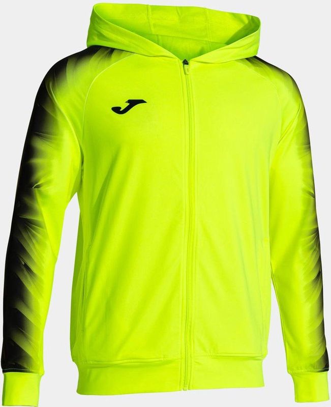 Joma - Elite XI - Hooded Trainingsjack - Zwart - Met Rits en Capuchon