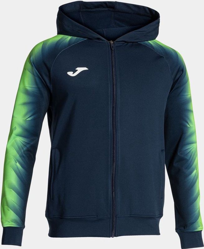 Joma - Elite XI - Hooded Trainingsjack - Zwart - Met Rits en Capuchon