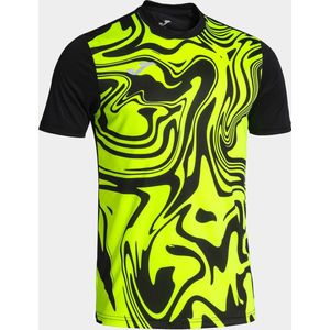 Sports t-shirt joma lion ii black fluor yellow
