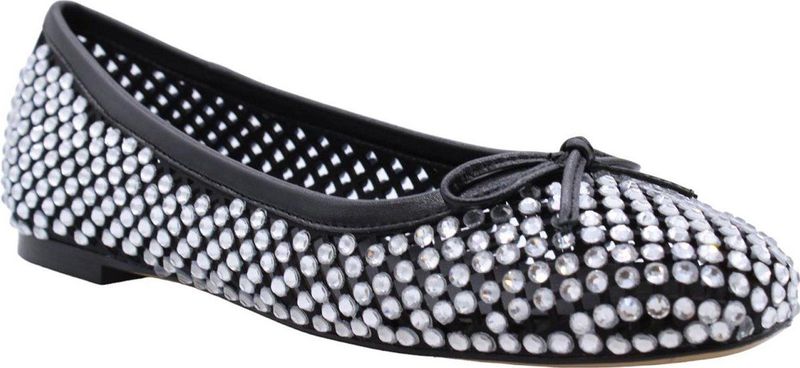 Lola Cruz - 079Z00BK Ballerina's - Cristals-negro
