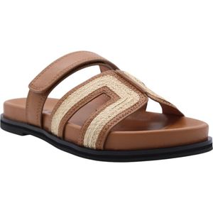 Bibi Lou 527z32vk Slippers - Dames - Cognac - Raffia