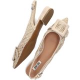 Bibi Lou - Schoenen - Beige - Leer - Slingbacks met Geweven Touw Detail