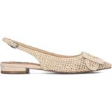 Bibi Lou - Schoenen - Beige - Leer - Slingbacks met Geweven Touw Detail