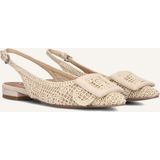 Bibi Lou - Schoenen - Beige - Leer - Slingbacks met Geweven Touw Detail
