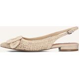 Bibi Lou - Schoenen - Beige - Leer - Slingbacks met Geweven Touw Detail