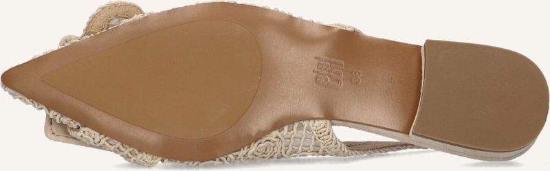 Bibi Lou - Schoenen - Beige - Leer - Slingbacks met Geweven Touw Detail