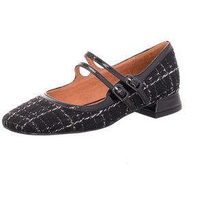 Bibi Lou - Cardiff - Pumps - Zwart/Wit - Tweedstof