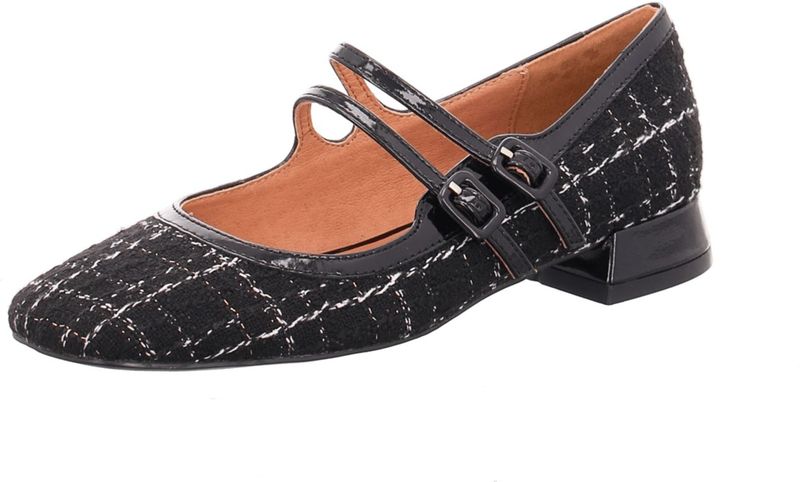 Bibi Lou - Cardiff - Pumps - Zwart/Wit - Tweedstof
