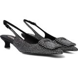 Bibi Lou - 692Z00Vk - Schoenen - Grijs - Zilveren Slingbacks met Kittenhak