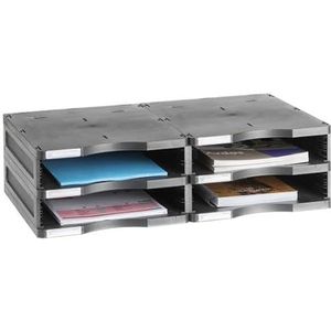 M-Office Athena Duurzame standaardmodule, 100% gerecycled en recyclebaar, vier vakken DIN A4, bestaande uit 2 bases en 2 hoogtes