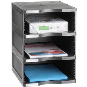 M-Office Atenea Módulo Sostenible Jumbo Producto 100% Reciclado Y Reciclable Tres Compartimentos DIN A4 Compuesto por 1 Base Y 3 Alturas