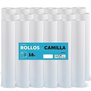 Rollo para Camilla, Rollo Papel para Camilla de Procedimientos Médicos, Masaje, Tratamientos de Belleza y Spa, Papel para Camilla de Estética y Masaje (60cm x 70m laminado celulosa, 18 unds)