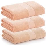 Badhanddoek Paduana Beige Kameel 100% katoen 70 x 140 cm