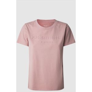 Pepe Jeansvoor vrouwen. PL505994 Loretta roze t-shirt (L), Casual, Katoen, Korte mouwen