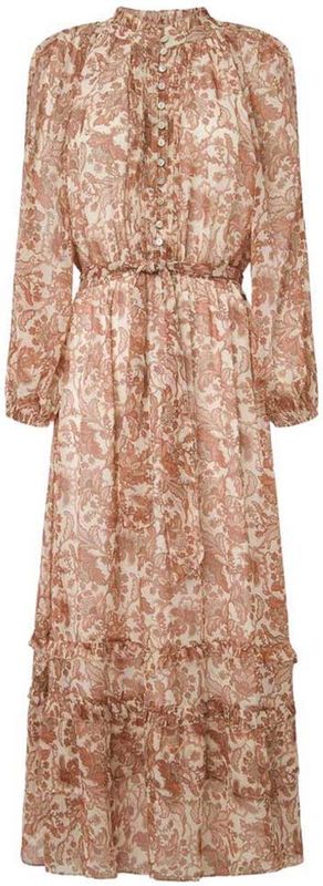 Pepe Jeans - PL953597 Rikky - Jurk - Wit Ecru - Casual - Polyester - Lange Mouwen