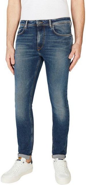 Pepe Jeans - Slim Jeans Hatch - Spijkerbroek - Blauw - 98% Katoen, 2% Elastaan