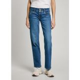Retro Chic - Rechte Jeans - Felblauw - Stretchstof