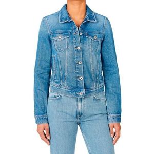 Pepe Jeans Dames SLIM JACKET jas, blauw (denim - IA5), L, Blauw (Denim - IA5), L