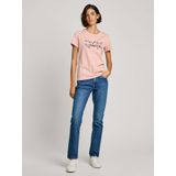 Pepe Jeans Dames SLIM JEANS MW GRACE Jeans, blauw (Denim - EE3), 24W/30L, Blauw (Denim - Ee3), 24W / 30L